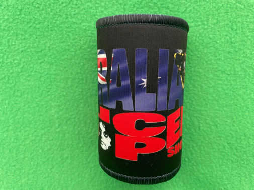 A Stubby Holder or can cooler emblazoned with The Australian Alice Cooper Show